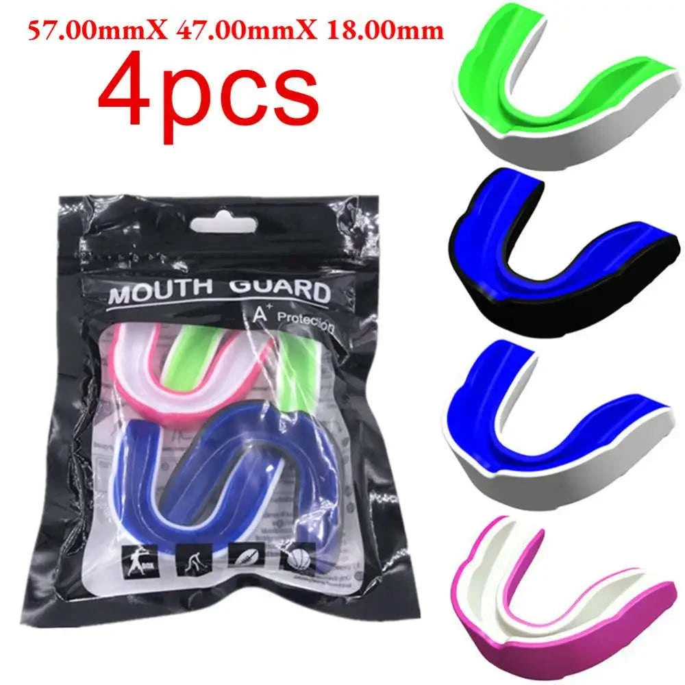 Slim Fit Sports Mouth Guard for Boxing Football Hockey (1–4 Pack)-1X  Black white / China Mainland