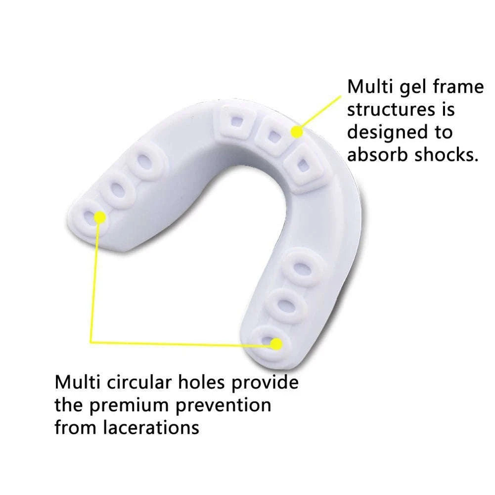 Slim Fit Sports Mouth Guard for Boxing Football Hockey (1–4 Pack)-1X  Black white / China Mainland