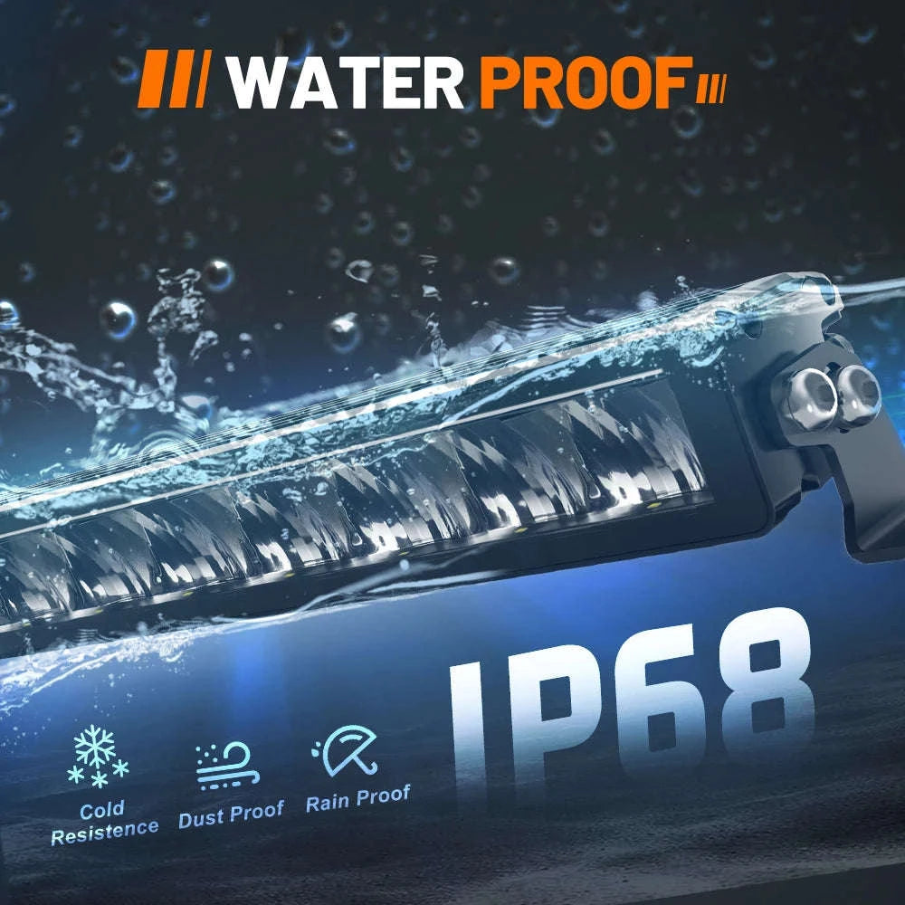 Slim LED Light Bar White & Amber 42 Inch 6500K 3500K DRL 30000LM 12V 24V-32inch / spain