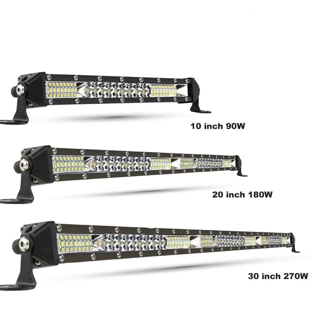 Slim Single Row LED Light Bar 12V 24V IP68 6000K-20inch led bar