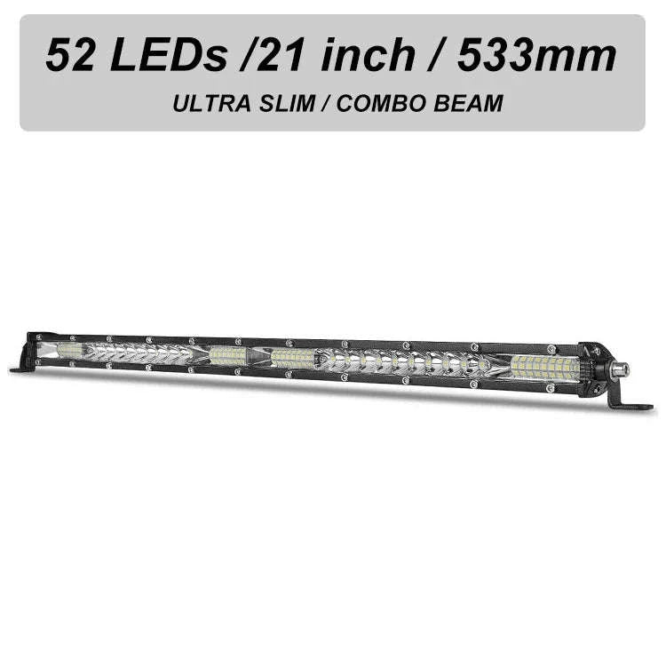 Slim Single Row LED Light Bar 12V 24V IP68 6000K-20inch led bar