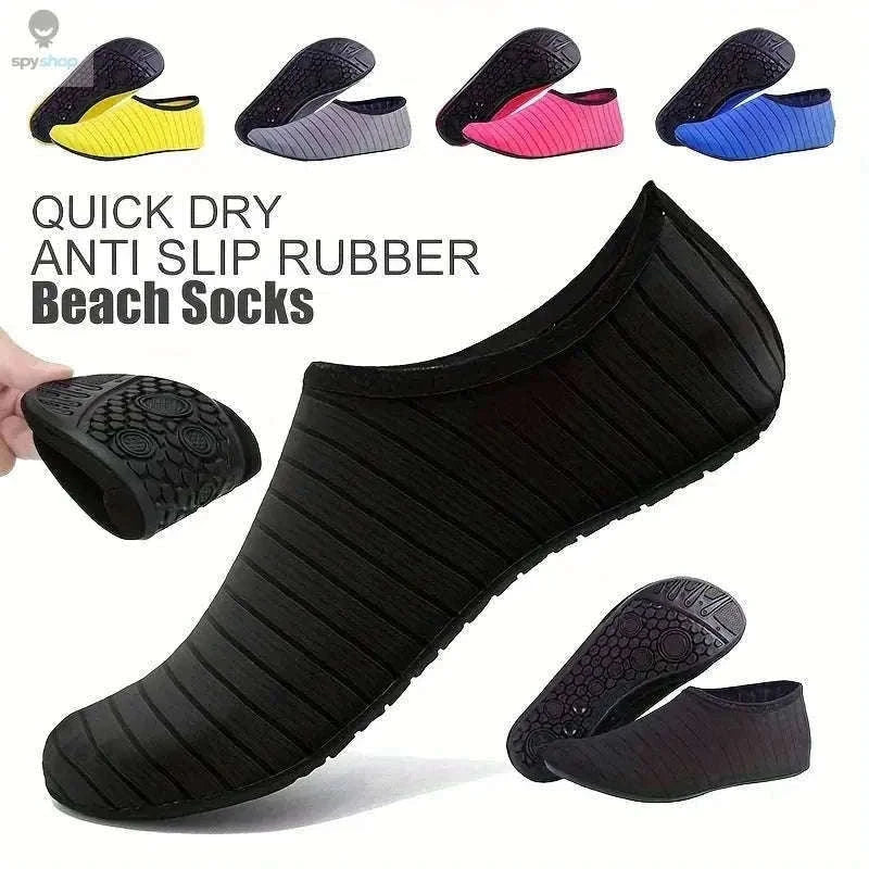 Slipproof Quick-Dry Water Shoes for Beach, Swim and Shore-Stripe Blue / 38-39