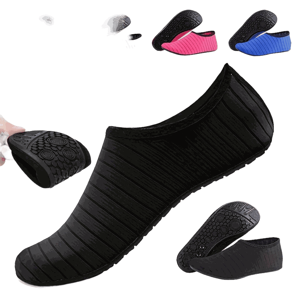 Slipproof Quick-Dry Water Shoes for Beach, Swim and Shore-Stripe Blue / 38-39