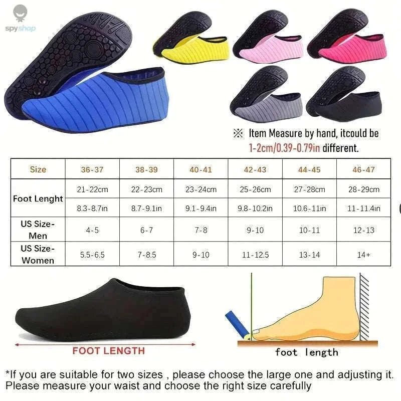 Slipproof Quick-Dry Water Shoes for Beach, Swim and Shore-Stripe Blue / 38-39