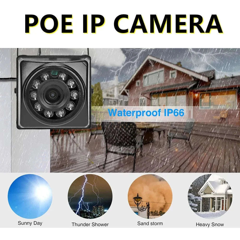 Small Outdoor Mini IR IP POE Security Camera with Night Vision-5MP / 6mm