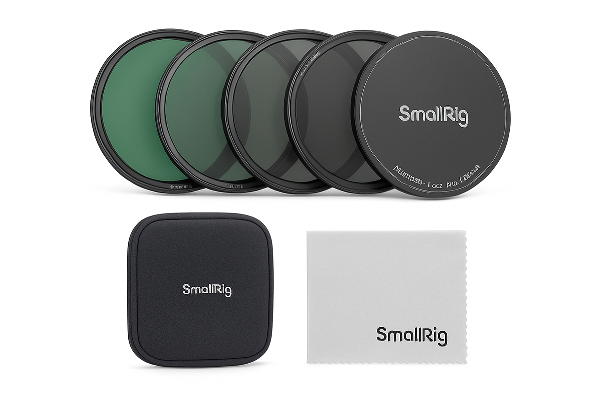 SmallRig Kit de Filtro Magnético 5 en 1 Attachable con VND 2-32 & CPL & 1/4 Efecto Negro Bruma (67mm) con Anillo Adaptador roscado -4726