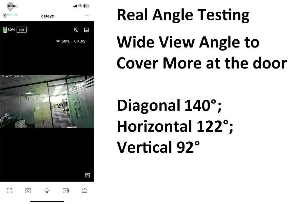 Smart 3MP Digital Peephole Camera with Wireless Door Viewer-Door Camera