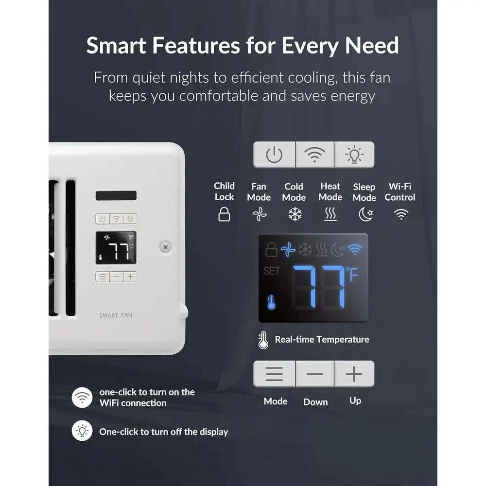 Smart 6x12 Register Vent with App Control & Ultra-Quiet Airflow-United States