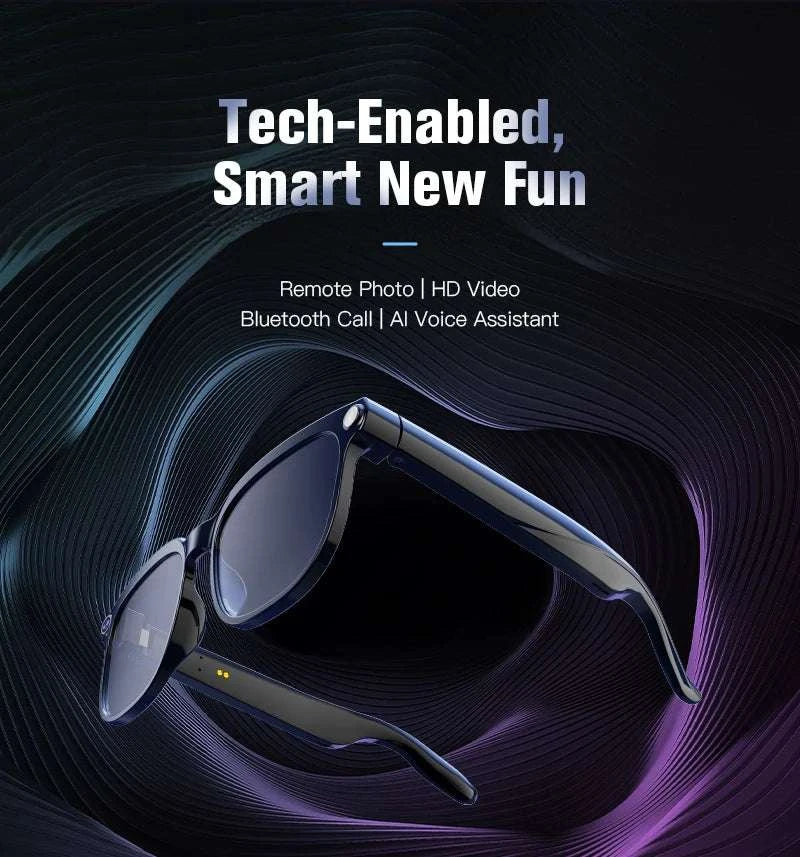 Smart AI Glasses 1080P Camera Bluetooth Calls Translation-Change color / China Mainland