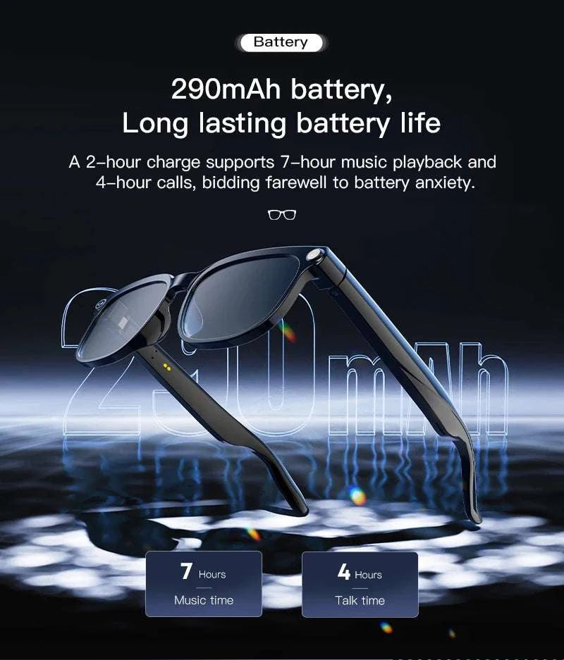 Smart AI Glasses 1080P Camera Bluetooth Calls Translation-Change color / China Mainland
