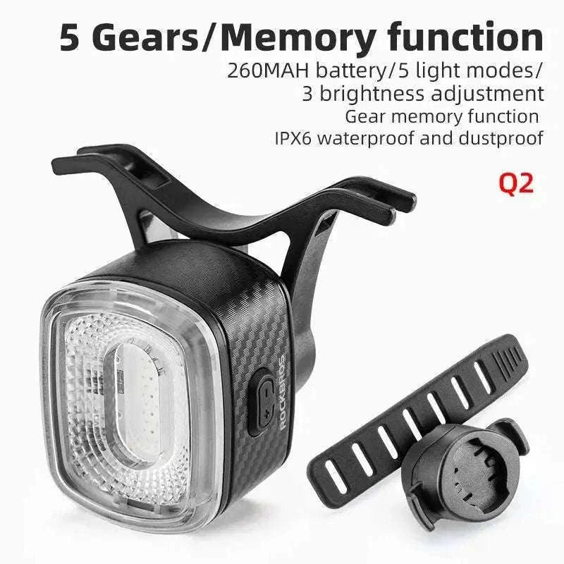 Smart Bicycle Brake Light with Auto Stop & USB-C Rechargeable-Q2