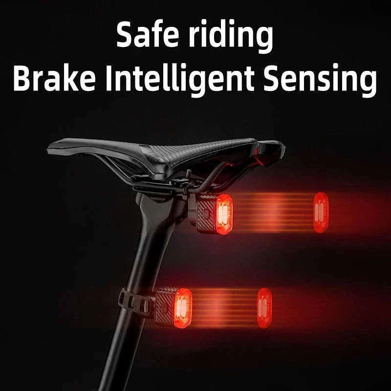 Smart Bicycle Brake Light with Auto Stop & USB-C Rechargeable-Q2