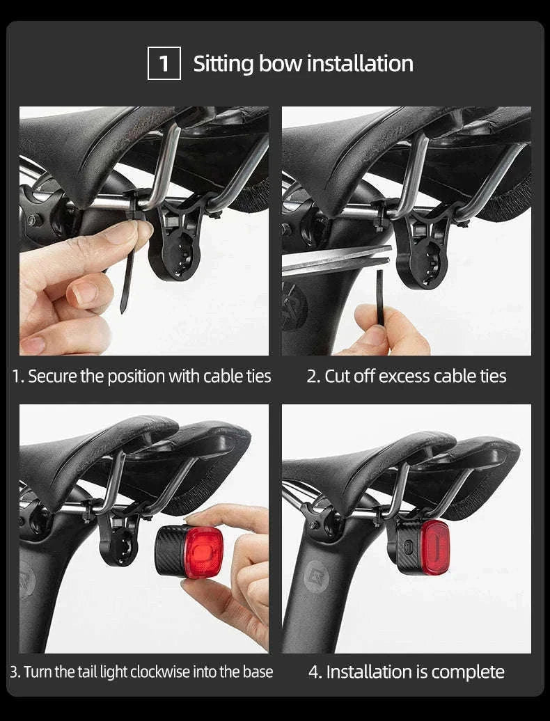 Smart Bicycle Brake Light with Auto Stop & USB-C Rechargeable-Q2