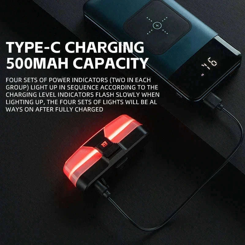 Smart Bicycle Tail Light with Brake Sensor, USB-C, IPX6 Waterproof-REX01