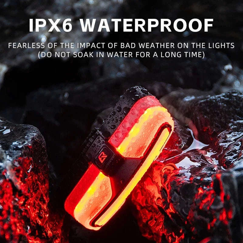 Smart Bicycle Tail Light with Brake Sensor, USB-C, IPX6 Waterproof-REX01