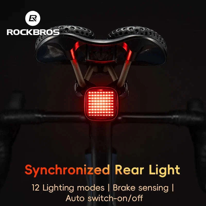 Smart Bike Rear Light with Brake Sensing & Sync Mode-smart R7