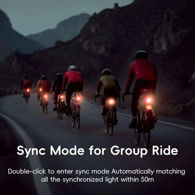 Smart Bike Rear Light with Brake Sensing & Sync Mode-smart R7