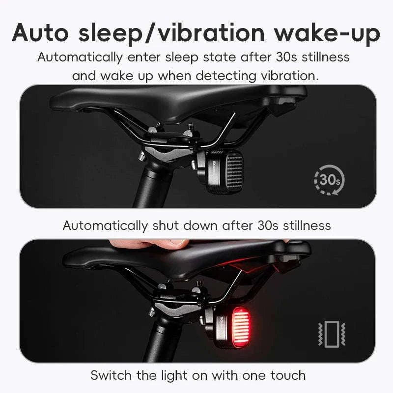 Smart Bike Rear Light with Brake Sensing & Sync Mode-smart R7