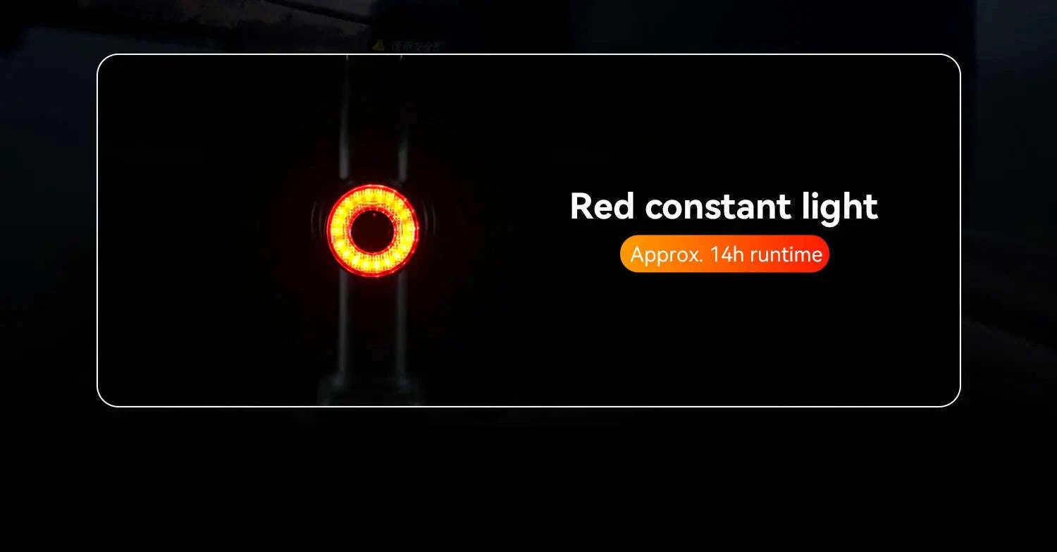 Smart Bike Tail Light with Brake Sensing & IPX6 Waterproof-Q1Ultra
