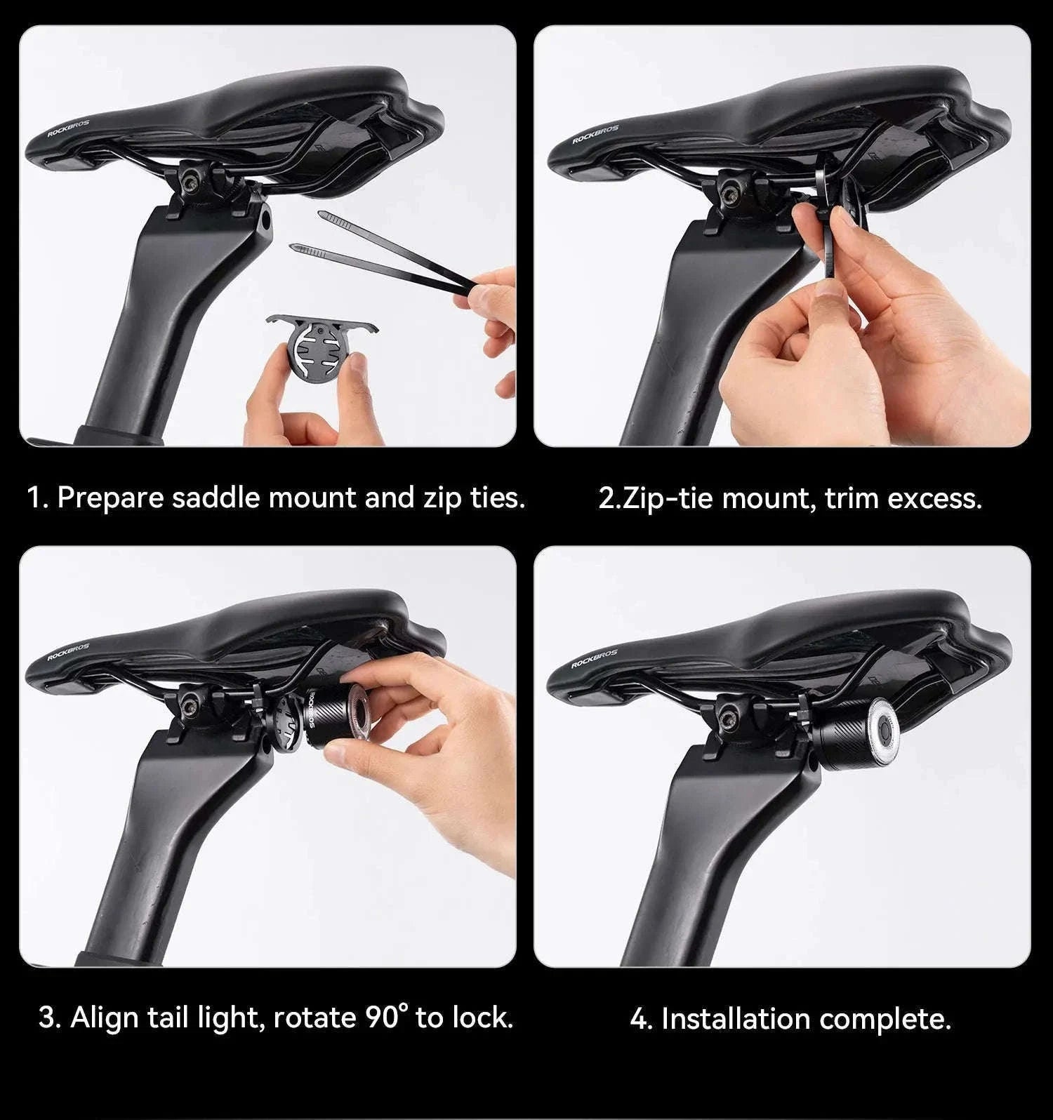 Smart Bike Tail Light with Brake Sensing & IPX6 Waterproof-Q1Ultra