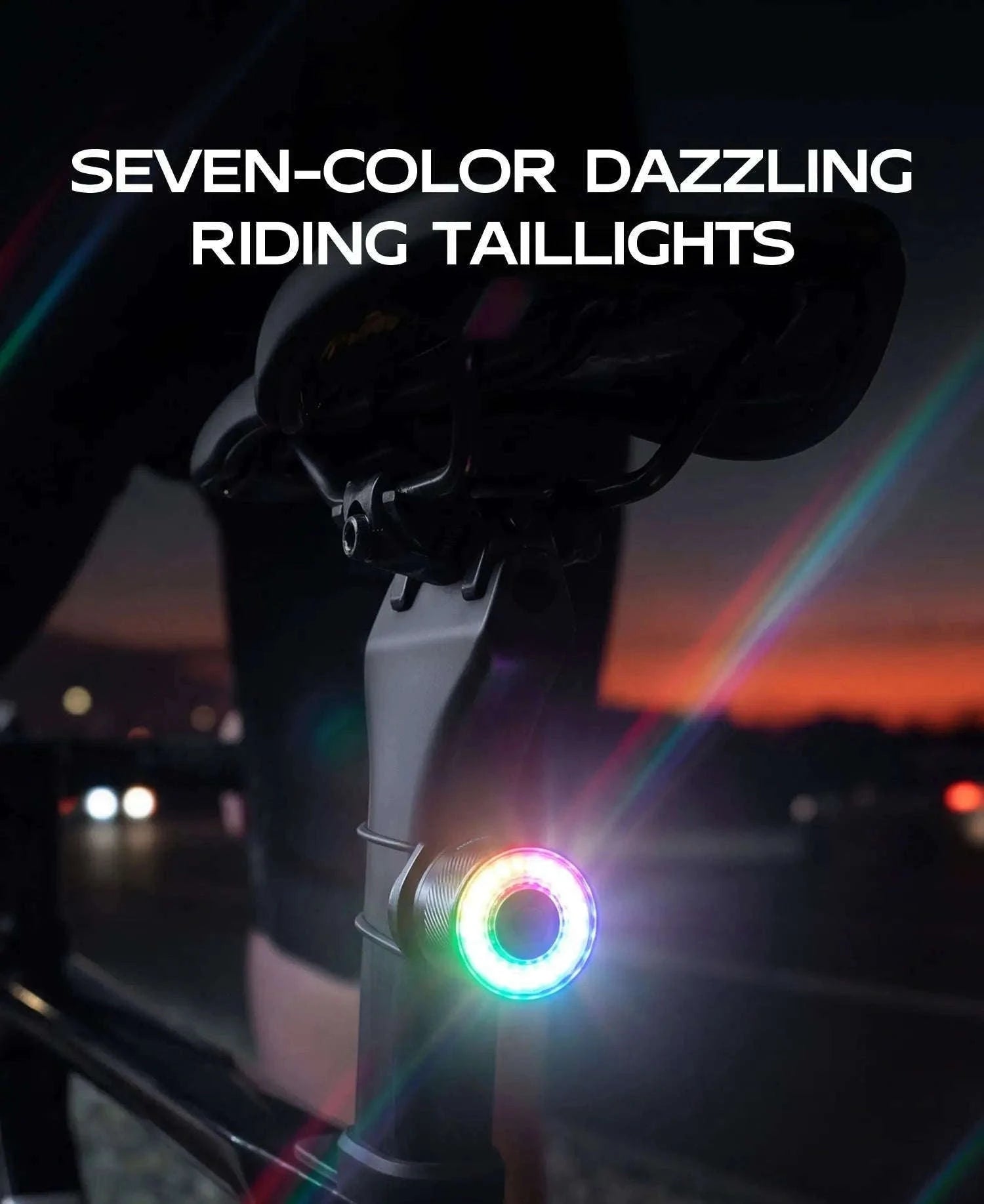 Smart Bike Tail Light with Brake Sensing & IPX6 Waterproof-Q1Ultra