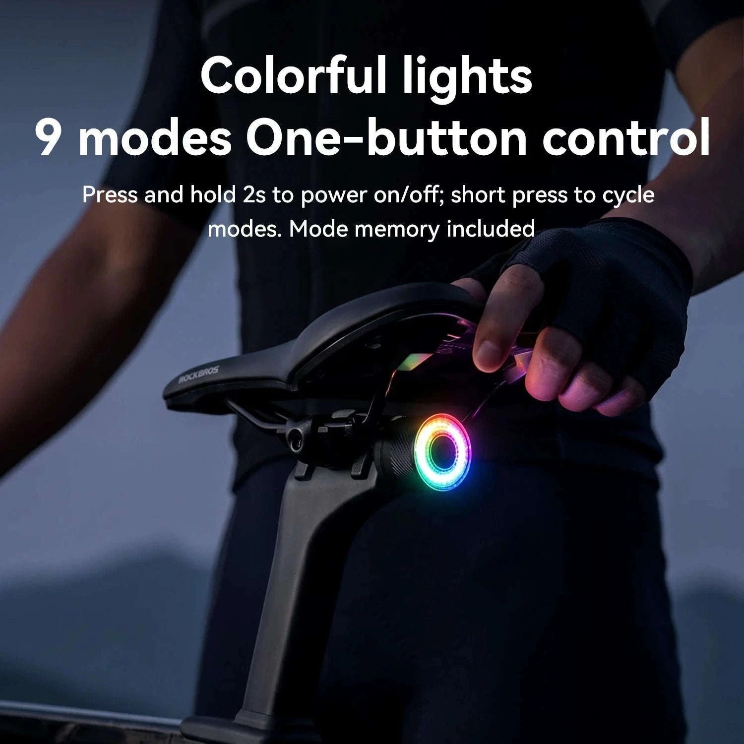 Smart Bike Tail Light with Brake Sensing & IPX6 Waterproof-Q1Ultra