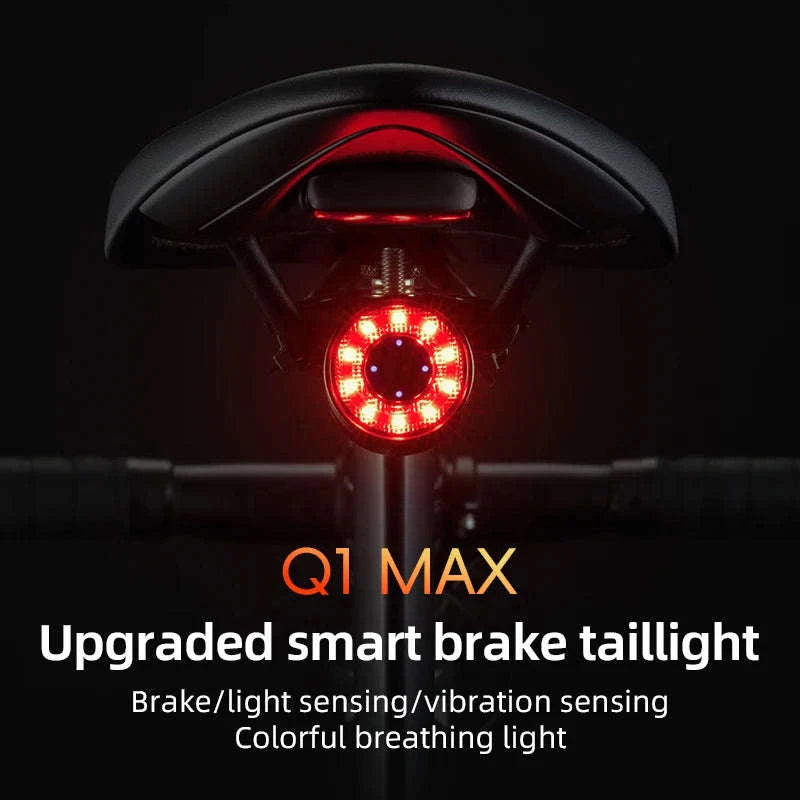 Smart Bike Tail Light with Brake Sensor & Type-C Charging-Q1MAX