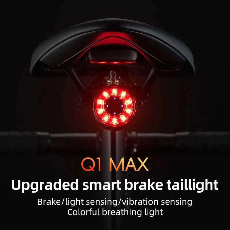 Smart Bike Tail Light with Brake Sensor & Type-C Charging-Q1MAX