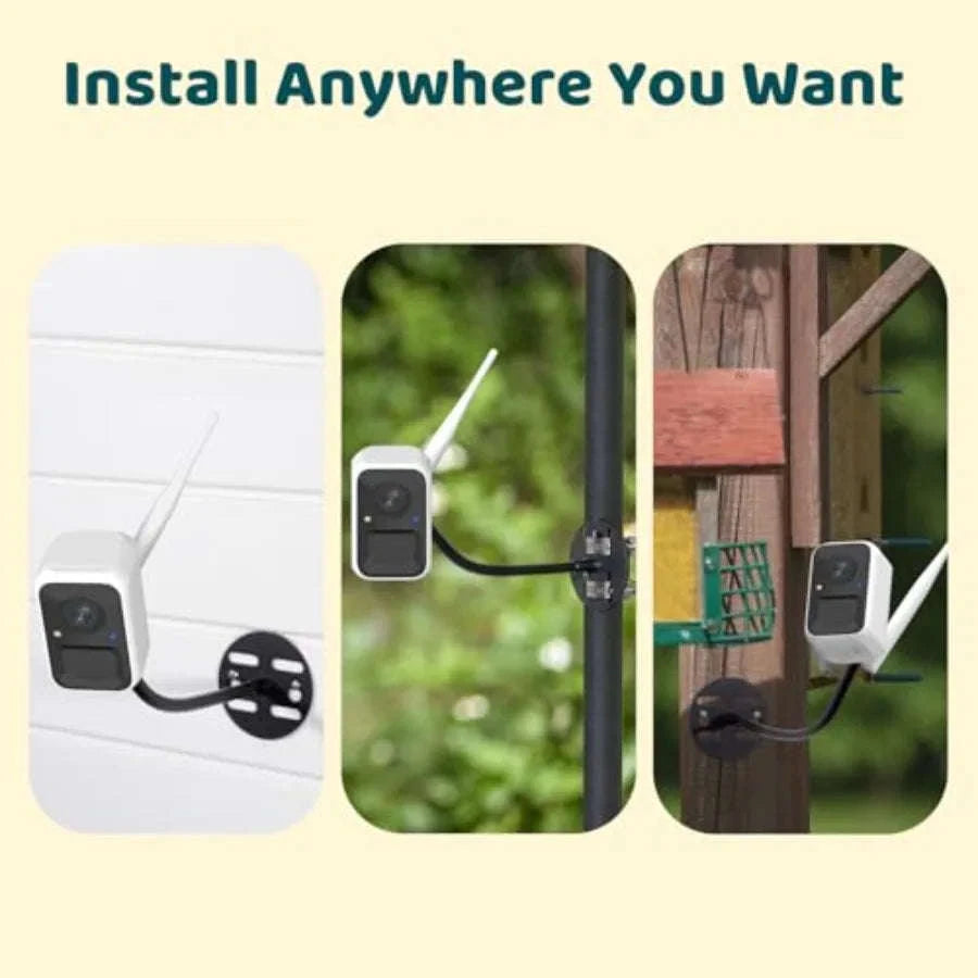 Smart Bird Feeder Camera with Adjustable Brackets for Outdoor Use-United States / aspic