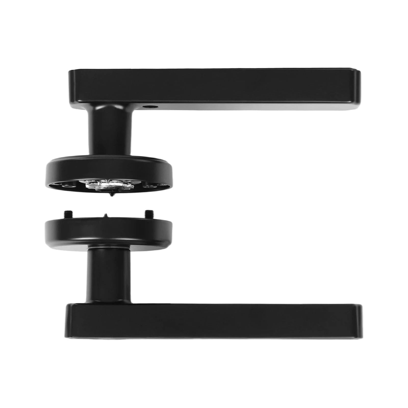Smart Door Handle Lock with Fingerprint, Password, IC Card and Key Unlock-black / United States