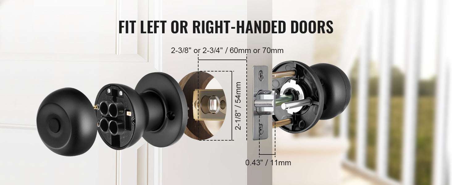 Smart Door Knob with Fingerprint & App Control Keyless Lock-35-50mm Door / United States