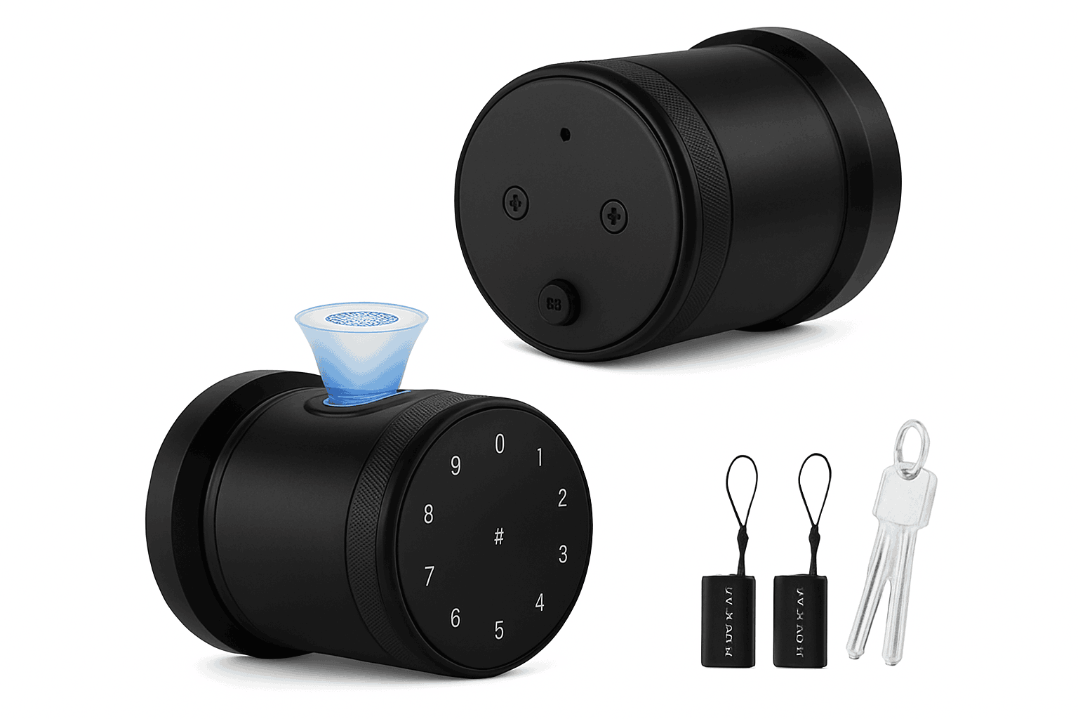 Smart Door Lock 5-in-1 Keyless Entry Deadbolt-black / United States