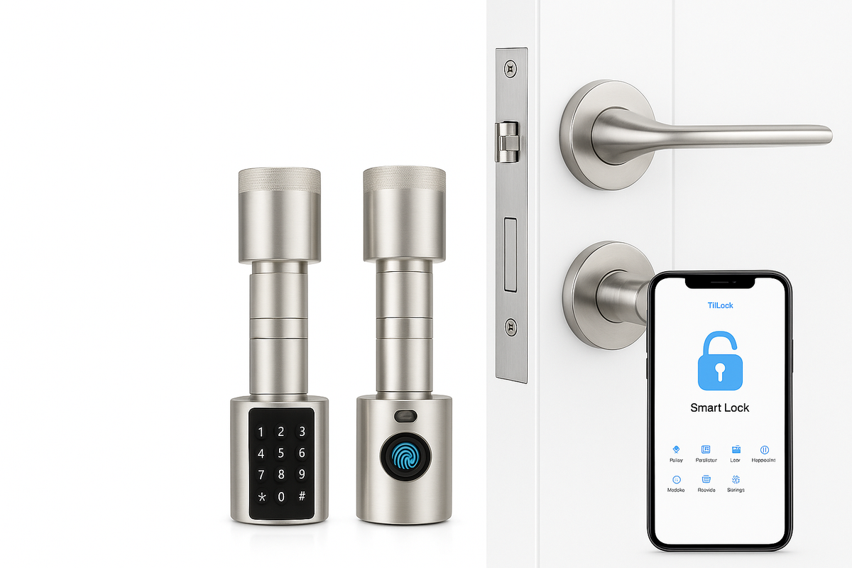 Cilindru încuietoare ușă inteligentă, blocare cu amprentă, TTLock APP, tastatură digitală, cilindru Euro reglabil, încuietoare inteligentă, parolă, card IC, debloce