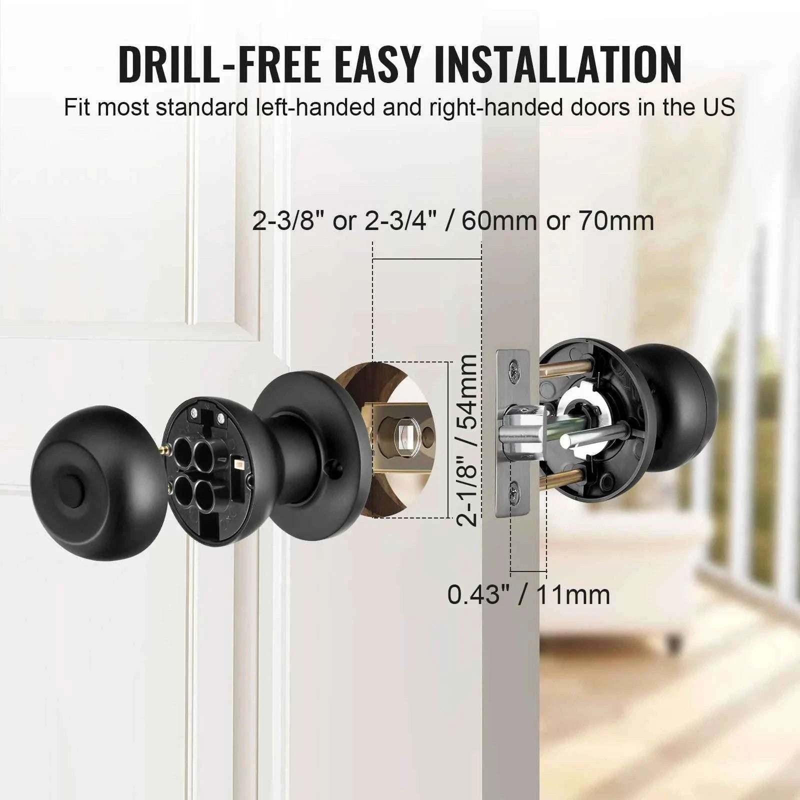 Smart Door Lock with Fingerprint and App Control-35-50mm Door / United States