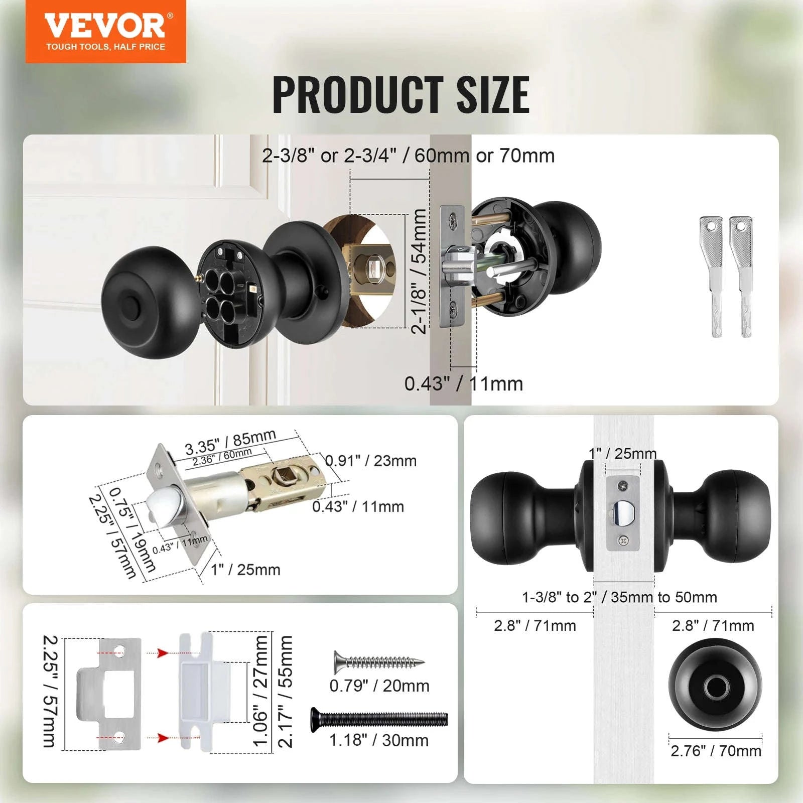 Smart Door Lock with Fingerprint and App Control-35-50mm Door / United States