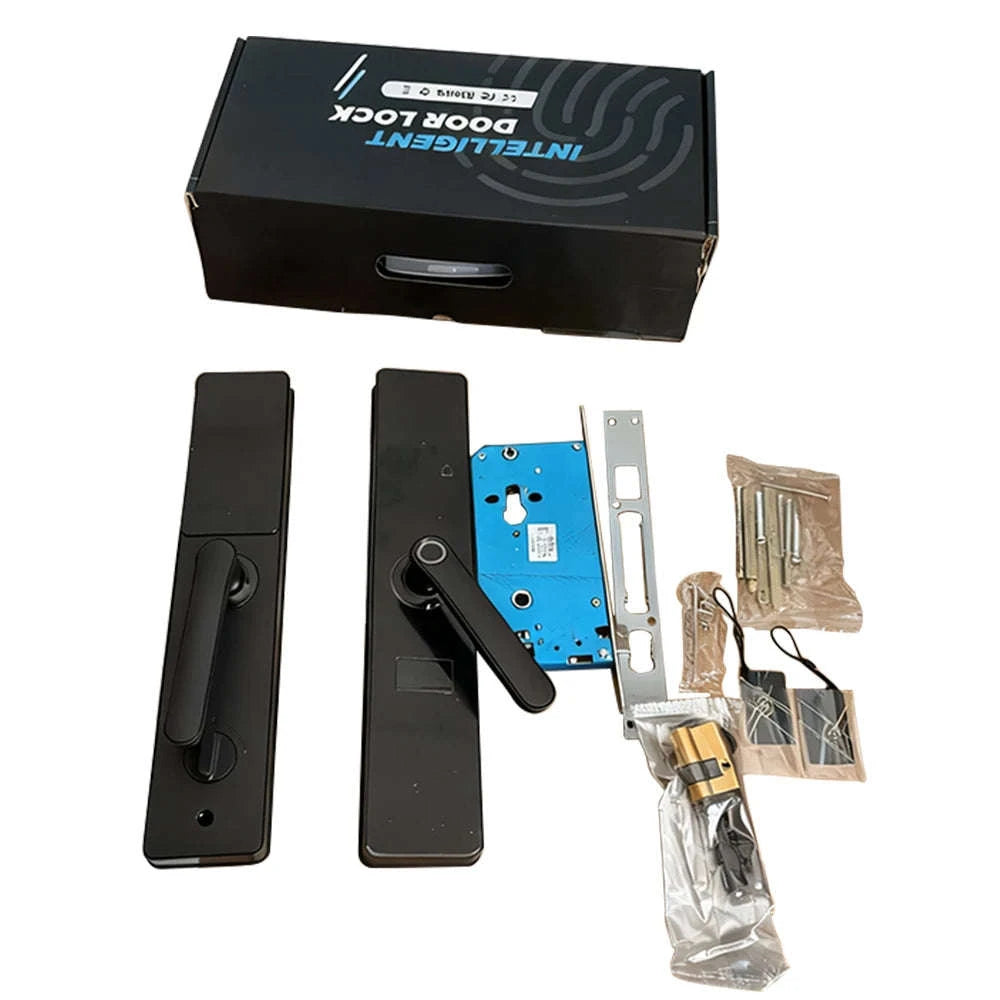 Smart Door Lock with Fingerprint, Password, Card and Remote Access-black / United States