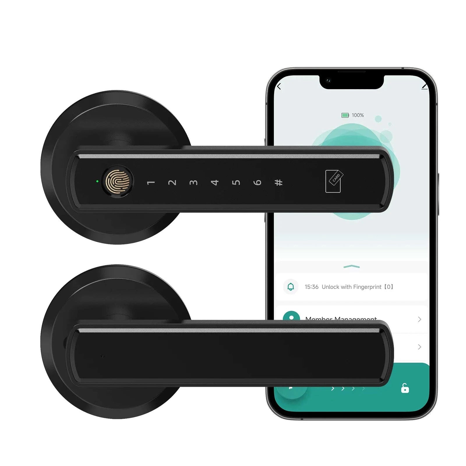 Smart Fingerprint Door Lock with App Control and Touch Keypad-United States