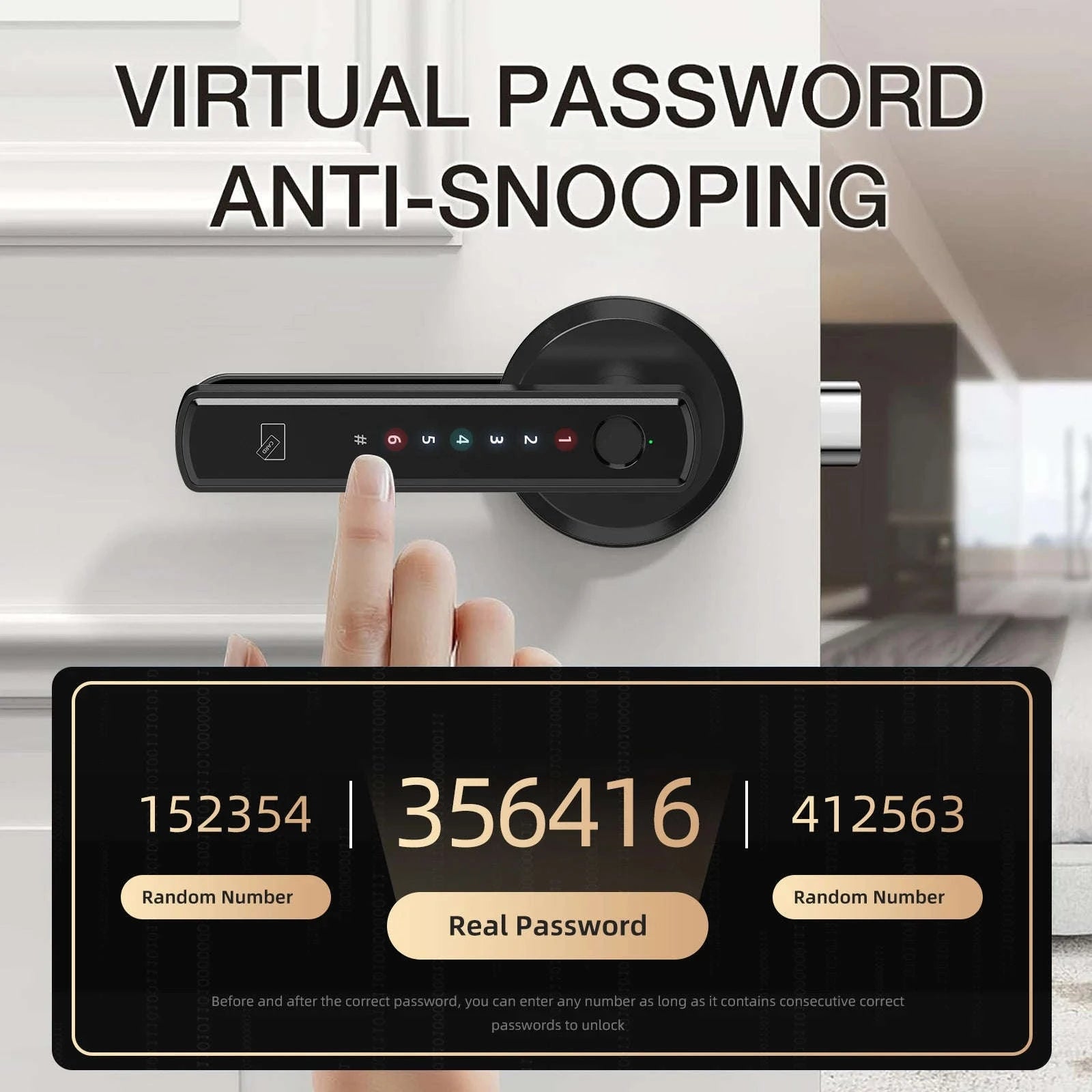 Smart Fingerprint Door Lock with App Control and Touch Keypad-United States