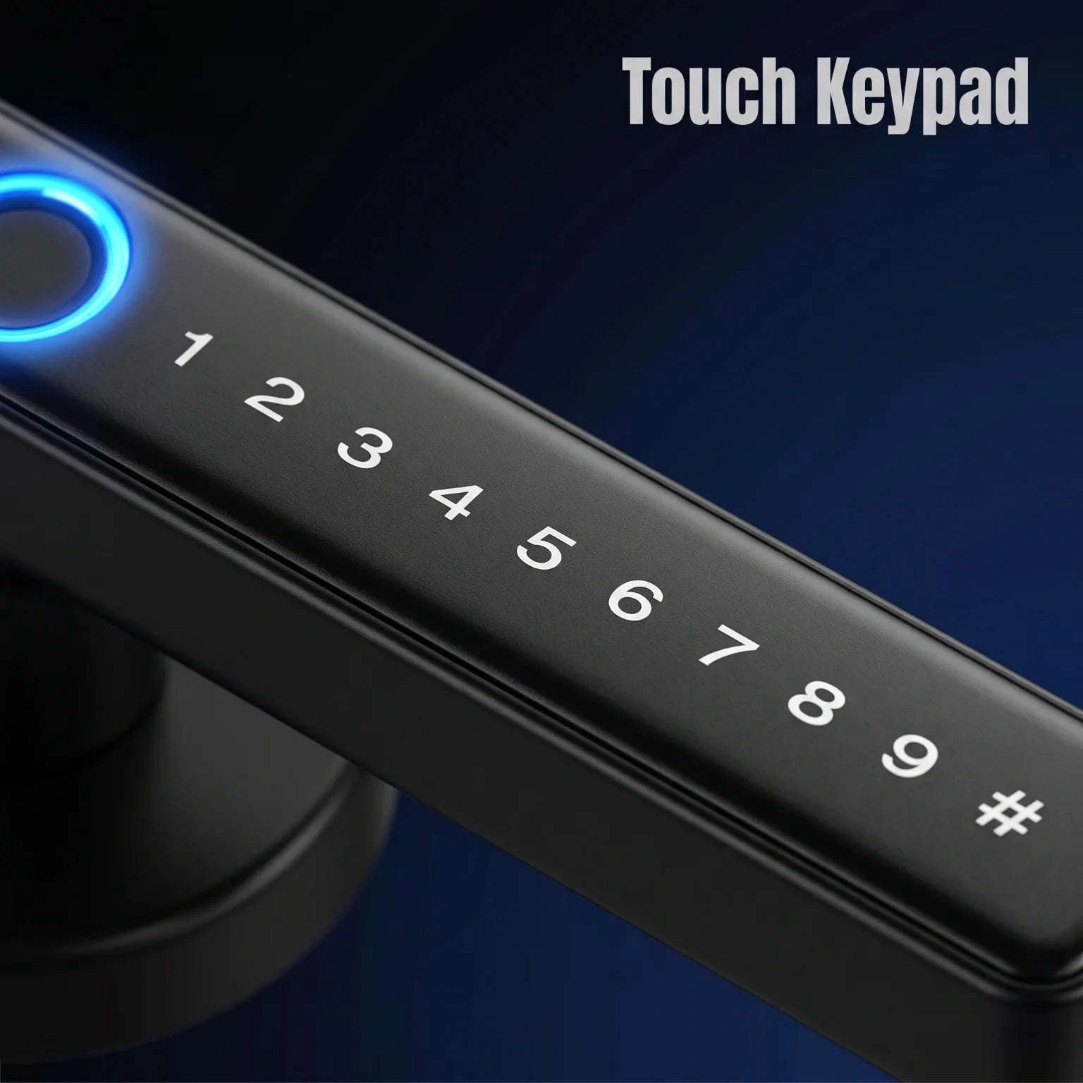 Smart Fingerprint Lever Lock with Password, IC Card and Key-United States