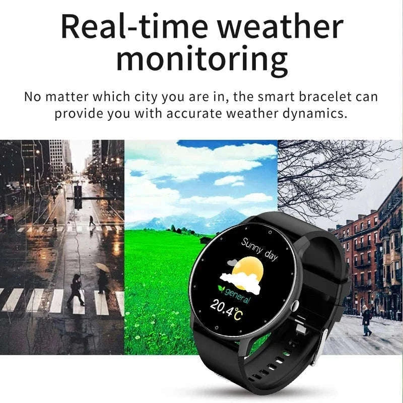Smart Fitness Watch with Fitness Tracking and Notifications-Black