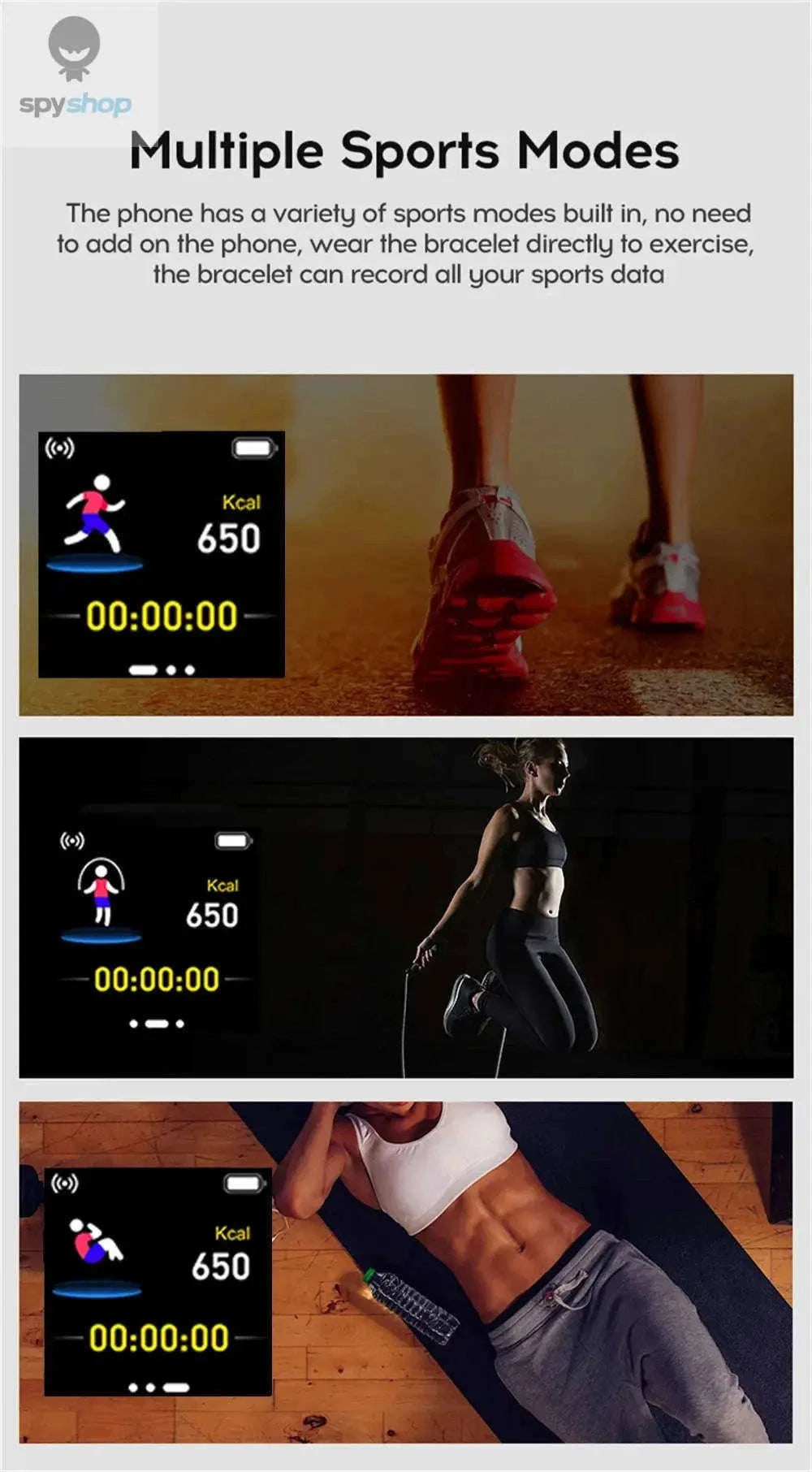Smart Fitness Watch with Heart Rate and Sleep Tracking-Y68 Silvery