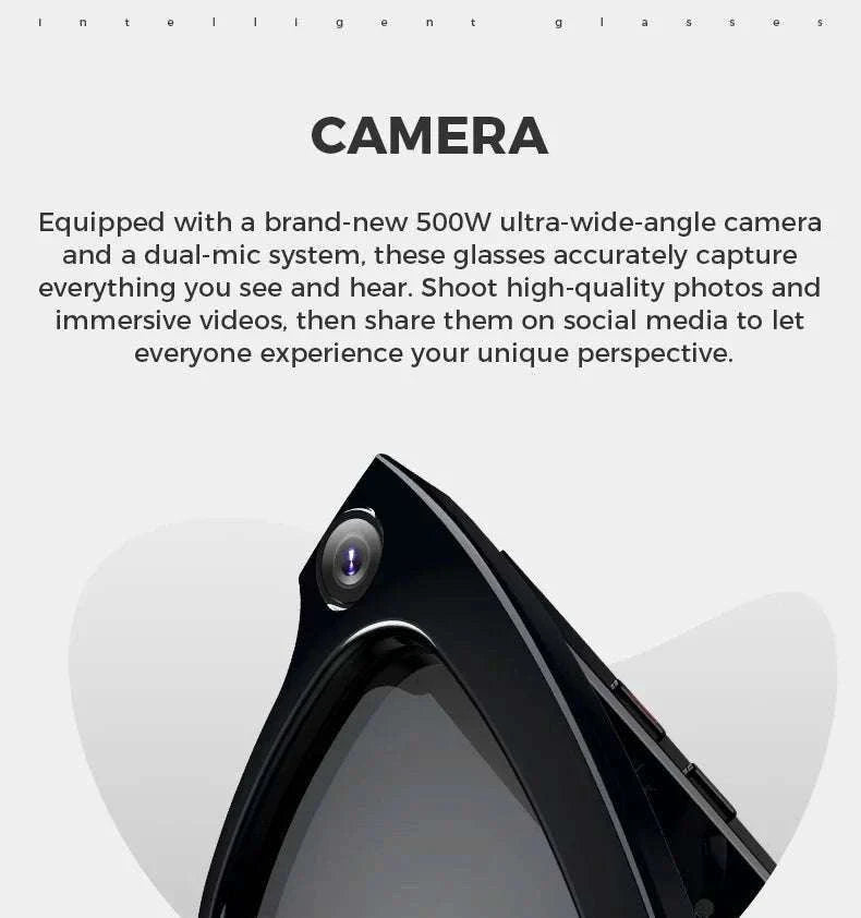 Smart Glasses with Camera, AI Translation & Bluetooth Audio M01-Anti blue light