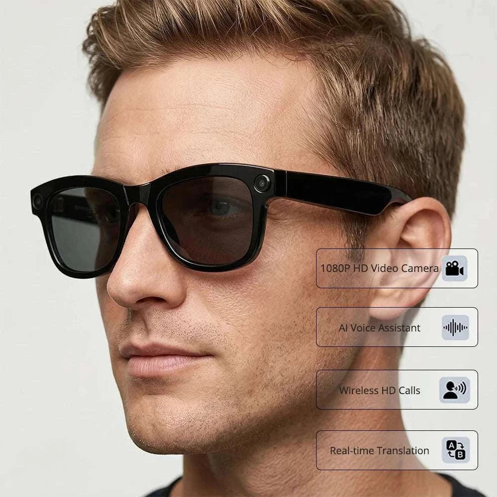 Smart Glasses with Camera, AI Translation & Bluetooth Audio M01-Anti blue light