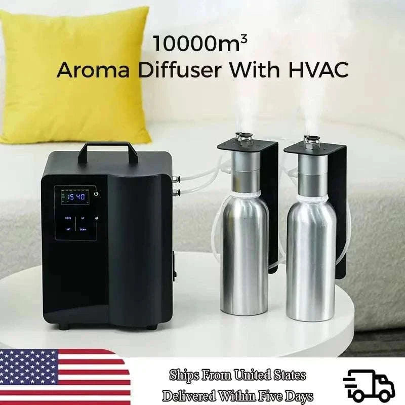Smart HVAC Aroma Diffuser 10000m³ Coverage Bluetooth Control-bluetooth White / US / United States