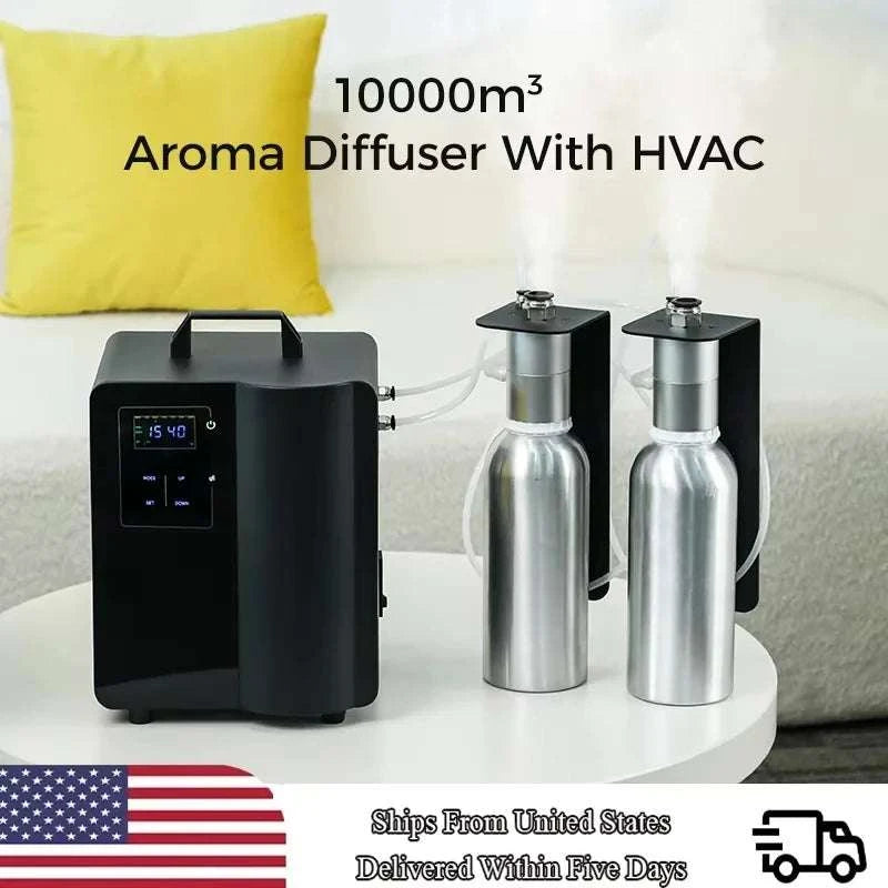 Smart HVAC Aroma Diffuser 10000m³ Coverage Bluetooth Control-bluetooth White / US / United States