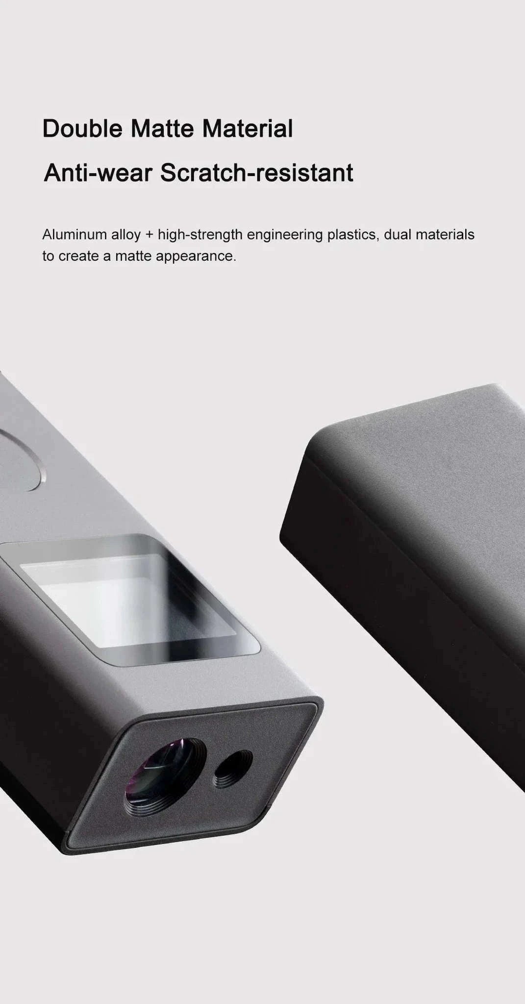 Smart Laser Distance Measure with App Control & LCD Display-GRAY