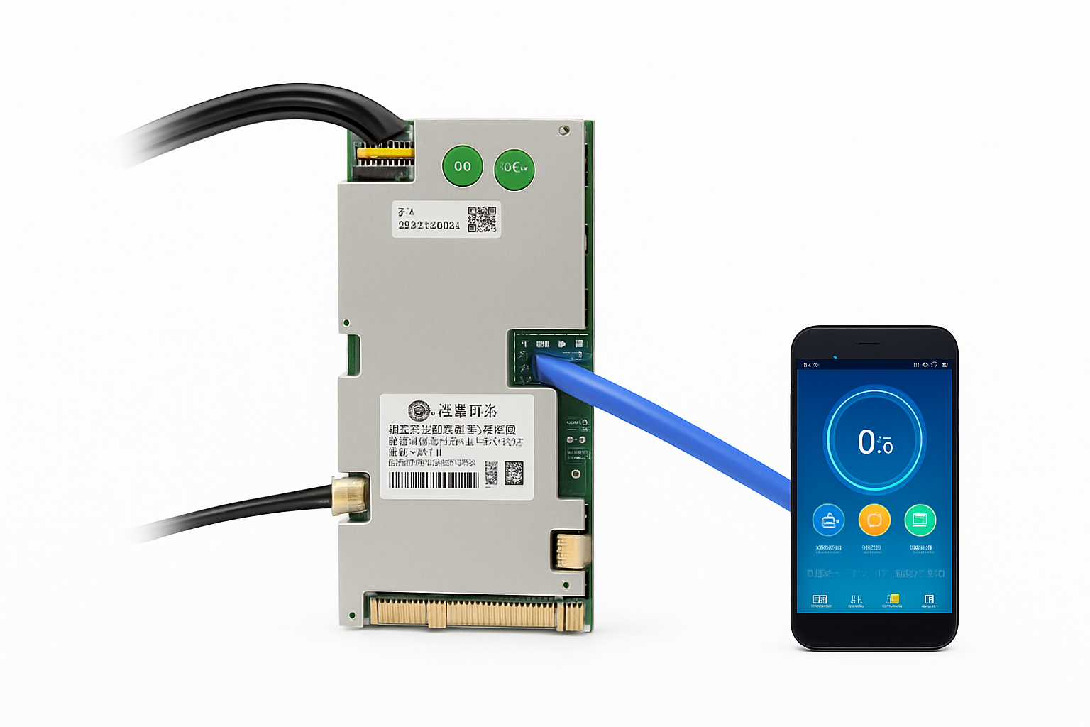 Smart LiFePO4 BMS with Bluetooth Balance Board 40A-100A for E-Bike