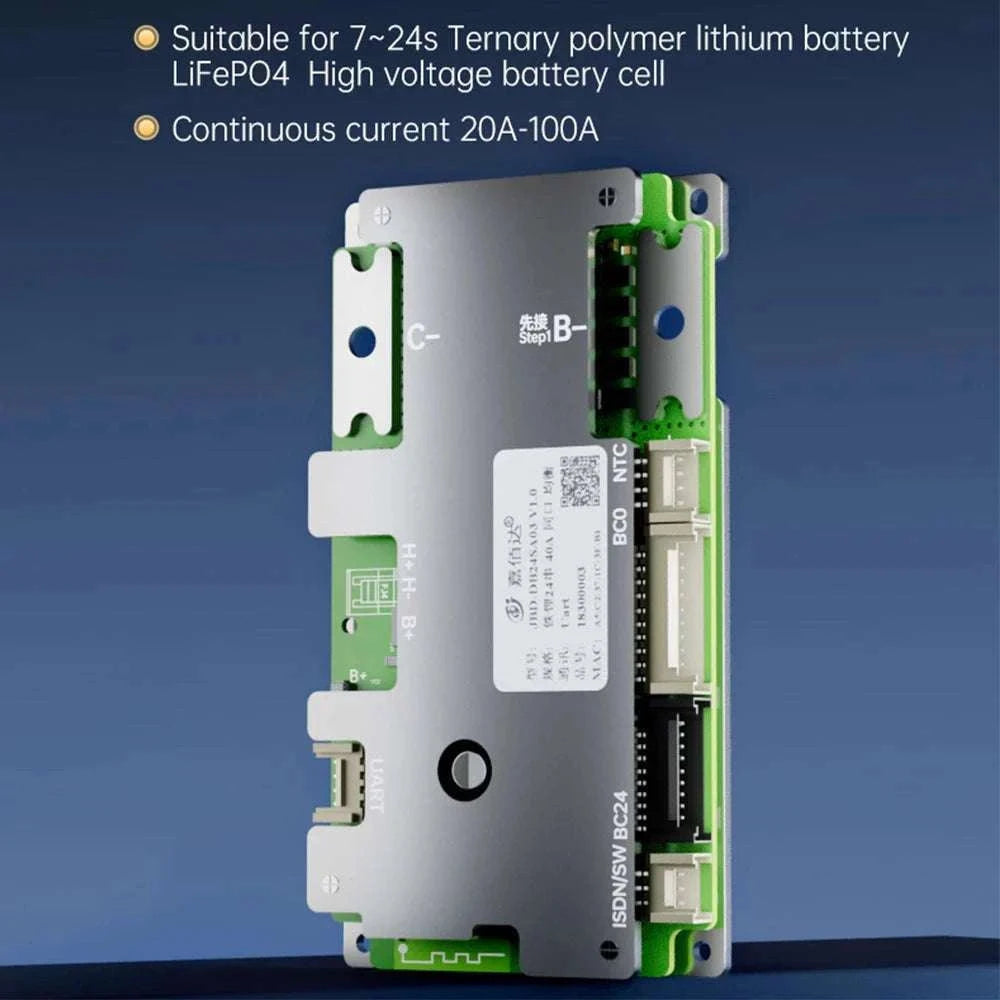 Smart LiFePO4 BMS with Bluetooth Balance Board 40A-100A for E-Bike-40A UART BT / 3.2V LFP / China Mainland