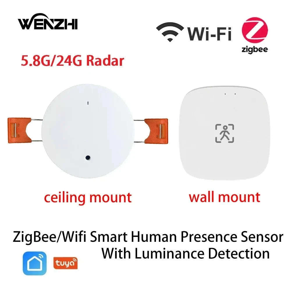 Smart mmWave Human Presence Sensor with Light & Distance Detection-5.8G Wall Wifi / China Mainland