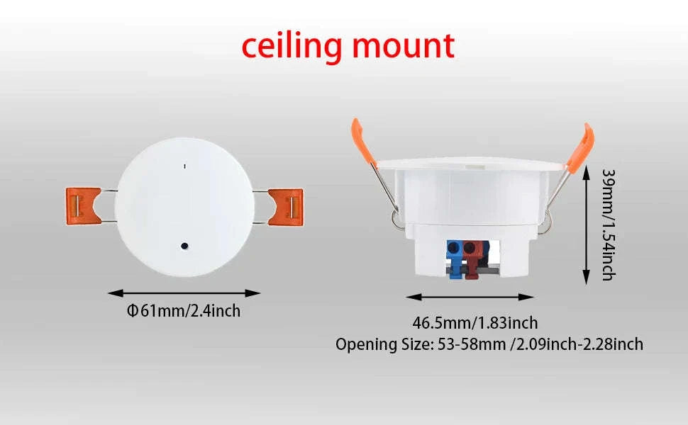 Smart mmWave Human Presence Sensor with Light & Distance Detection-5.8G Wall Wifi / China Mainland
